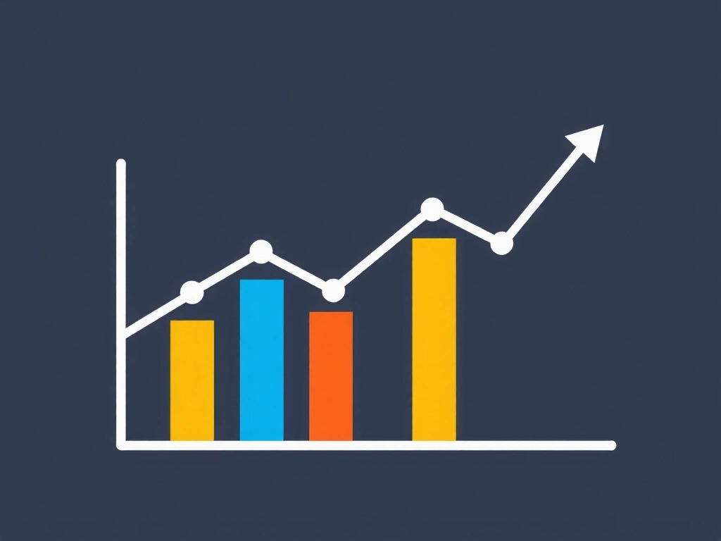 Grafico a barre stilizzato che mostra l'analisi delle prestazioni del sito web