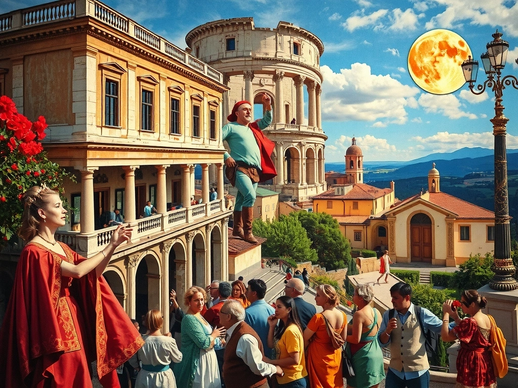 Mosaico di immagini culturali italiane