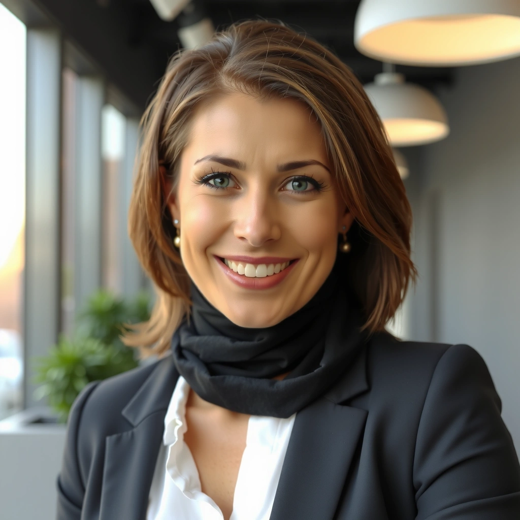 Ritratto di una CEO donna sorridente e sicura di sé