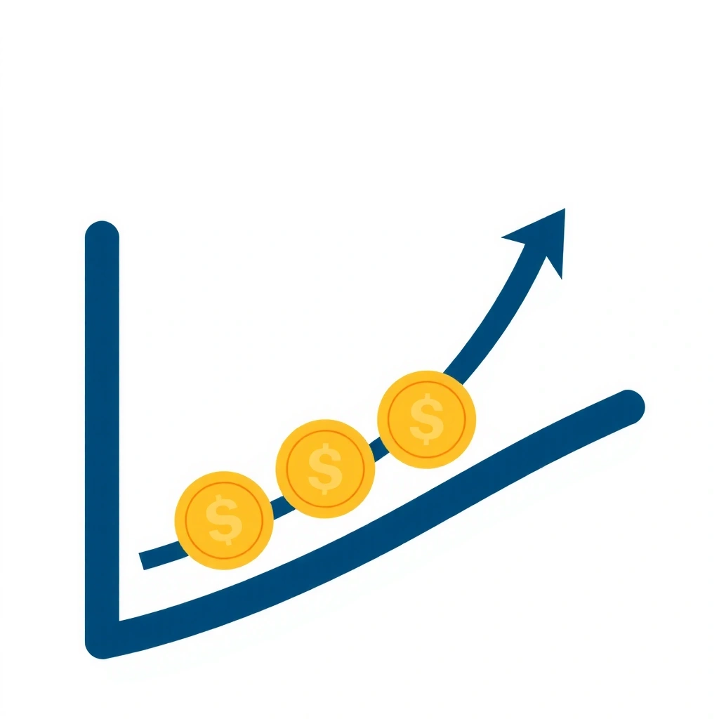 Grafico finanziario in crescita